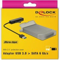 Delock Konverter USB 3.0 Typ-A Stecker  22 Pin SATA 6 Gb/s mit 2.5″ Schutzhülle von Delock