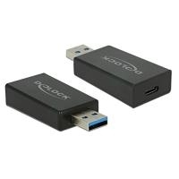 Delock Konverter USB 3.1 Gen 2 Typ-A Stecker > USB Type-C Buchse Aktiv schwarz (65689) von Delock
