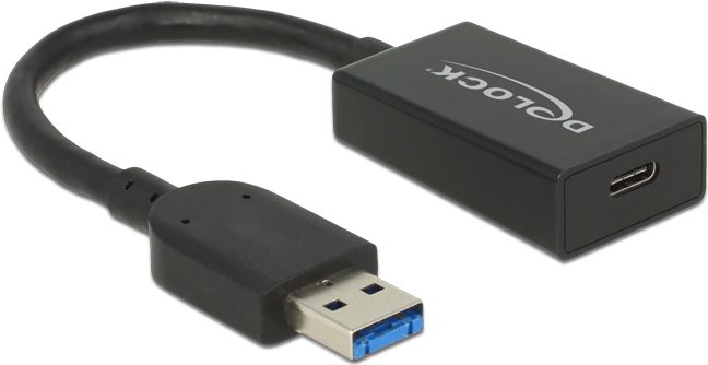 Delock Konverter USB 3.1 Gen 2 Typ-A Stecker > USB Type-C Buchse Aktiv schwarz 15 cm (65698) von Delock