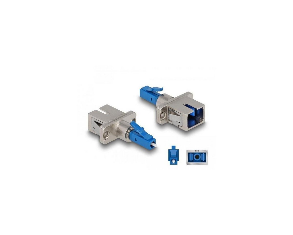 Delock LWL Hybrid Kupplung LC Simplex Stecker > SC Simplex Buchse blau Glasfaserkabel, LC Simplex von Delock