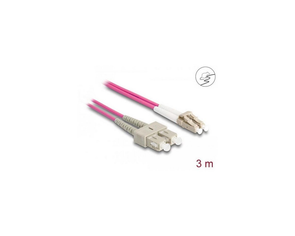 Delock LWL Kabel mit Metallarmierung LC Duplex zu SC Duplex... Glasfaserkabel, LC Duplex, (300,00 cm) von Delock
