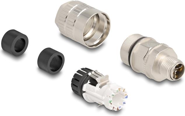 Delock M12 Stecker 8 Pin X-kodiert feldkonfektionierbar Cat.6A - Netzwerk - CAT 6a (86032) von Delock