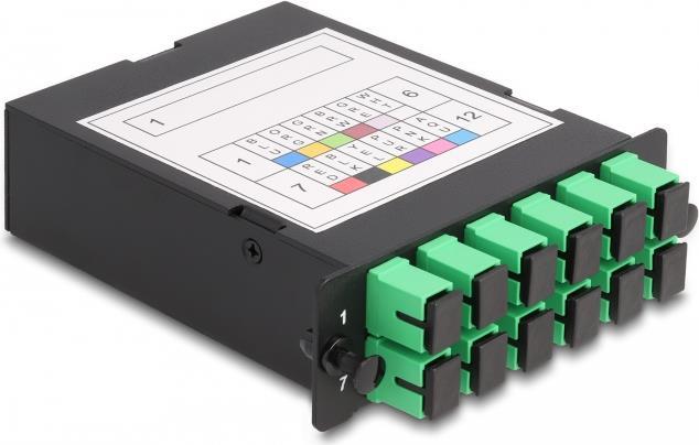 Delock - MPO-Glasfaseroptikkassette - hohe Dichte - SC SM X 12 - Schwarz Delock - MPO-Glasfaseroptikkassette - hohe Dichte - SC SM X 12 - Schwarz von Delock