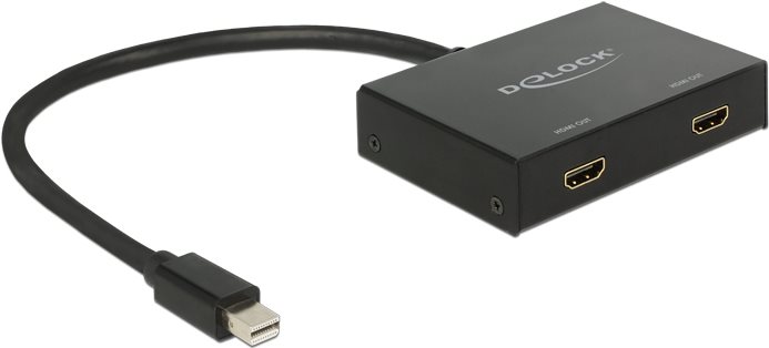 Delock Mini DisplayPort 1.2 Splitter 1 x mini DisplayPort in > 2 x HDMI out 4K (87696) von Delock
