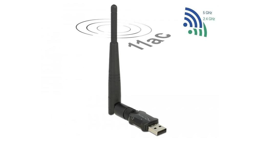 Delock Modem DeLOCK USB 2.0 Dualband WLAN ac/a/b/g/n Stick 433 Delock Modem DeLOCK USB 2.0 Dualband WLAN ac/a/b/g/n Stick 433 von Delock