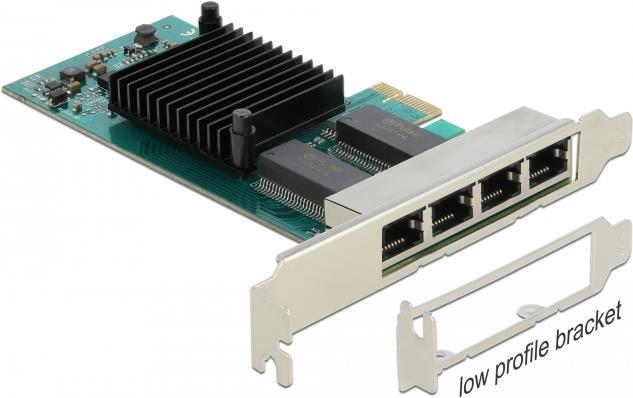 Delock - Netzwerkadapter - PCIe 2,1 - Gigabit Ethernet x 4 (88504) von Delock