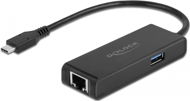 Delock - Netzwerkadapter - USB-C 3.2 Gen 1 - 2.5GBase-T x 1 + USB 3.2 Gen 1 x 1 - Schwarz von Delock