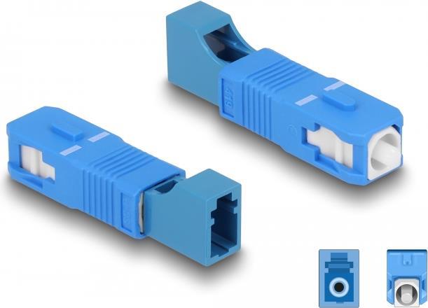 Delock - Netzwerkkoppler - SC (M) zu LC (W) - Glasfaser - Simplex - Blau von Delock