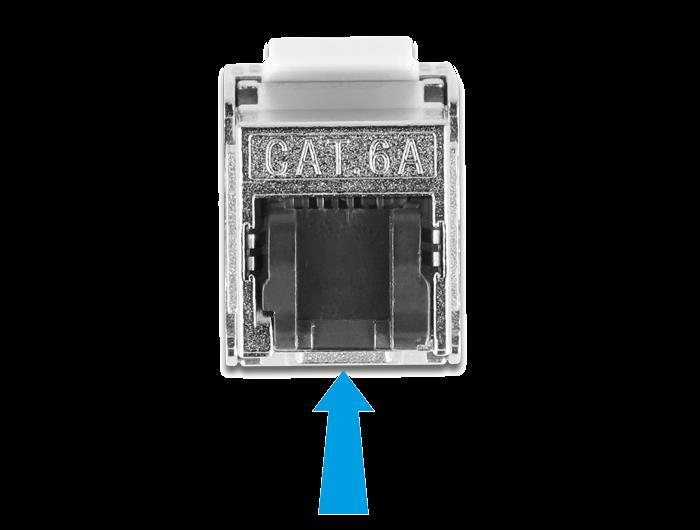 Delock - Netzwerkverlängerungskabel - RJ-45 (M) bis RJ-45 (W) Keystone - 2,0m - S/FTP - CAT 6a - Schwarz (87028) von Delock