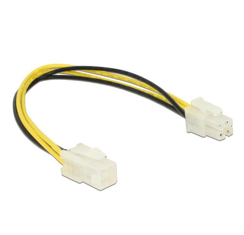 Delock P4 4 Pin Stecker zu P4 4 Pin Buchse Verlängerungskabel, (30 cm), für Netzteil Mainboard von Delock