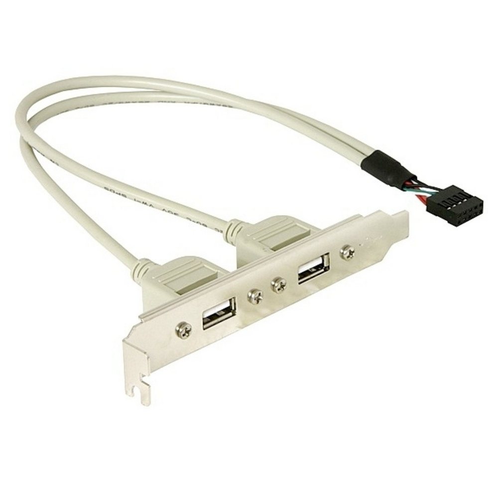 Delock PC-Gehäuse Delock Slotbracket 1x internal USB 5pin > 2x USB2.0 external PC-Slotbl Delock PC-Gehäuse Delock Slotbracket 1x internal USB 5pin > 2x USB2.0 external PC-Slotbl von Delock