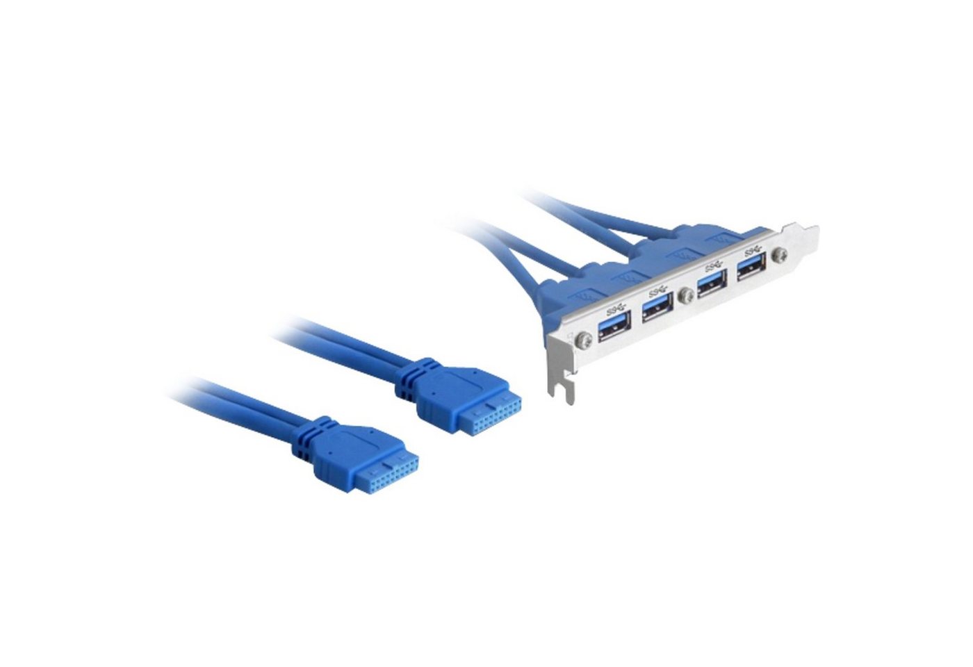 Delock PC-Gehäuse Slotblech USB3.0 Pin Header 19Pin von Delock