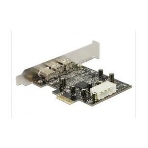 Delock PCI Express Karte > 2 x extern FireWire B + 1 x extern FireWire A (89153) von Delock