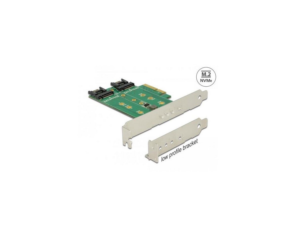 Delock PCI Express Karte > 3x M.2 Slot - Low Profile Formfaktor Computer-Adapter von Delock