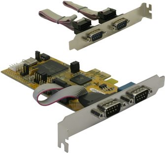 Delock PCI Express Karte zu 4 x Seriell (89178) von Delock