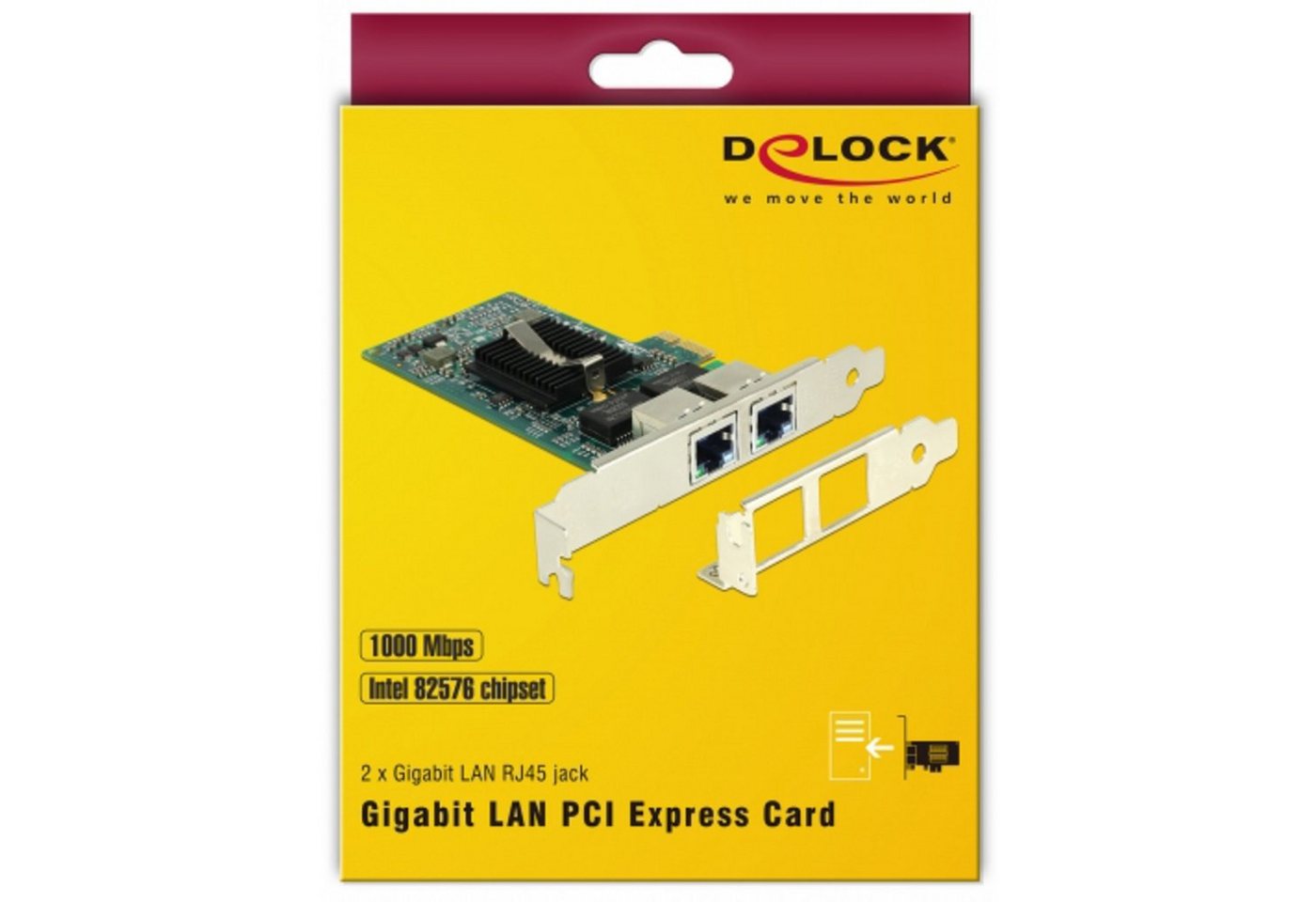 Delock DeLOCK PCIe > 2 x Gigabit LAN, LAN-Adapter Netzwerk-Adapter Delock DeLOCK PCIe > 2 x Gigabit LAN, LAN-Adapter Netzwerk-Adapter von Delock