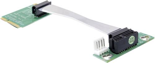 Delock PCIe Riser Kabel Mini PCIe Stecker, PCIe x1 Buchse, 4pol. Floppy Strom Buchse 0.15m 41305 von Delock