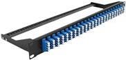 Delock - Patch Panel - Rack montierbar - LC Quad SM x 24 - Schwarz, Blau - 1U - 48,3 cm (19) (43398) von Delock