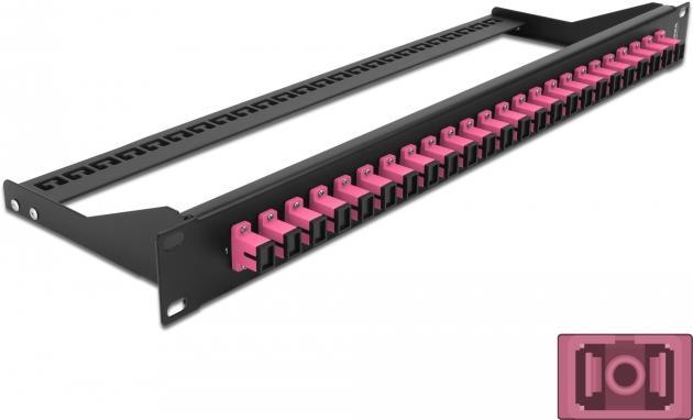 Delock - Patch Panel - Rack montierbar - SC MM X 24 - Schwarz, violett - 1U - 48.3 cm (19) von Delock