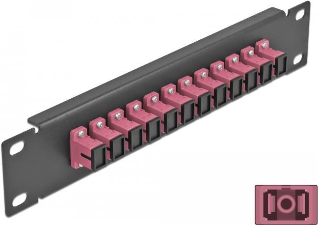 Delock - Patch Panel - SC MM X 12 - Schwarz - 1U - 25,4 cm (10) (66764) von Delock