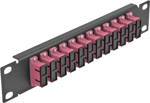 Delock - Patch Panel - Schrankmontage - SC Duplex MM X 12 - Schwarz, violett - 1U - 25,4 cm (10) (66775) von Delock