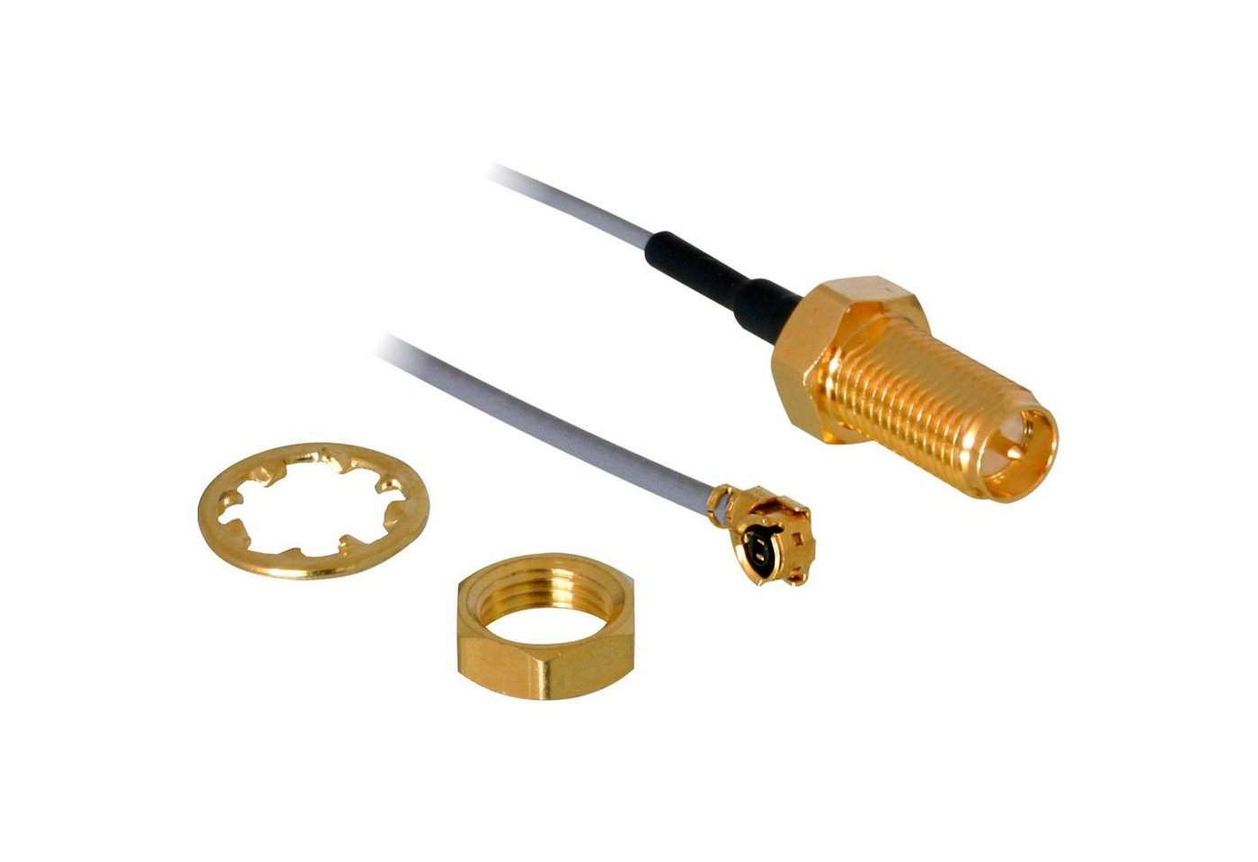 Delock DeLOCK RP-SMA Buchse zum Einbau > MHF/U.FL-LP-068 SAT-Kabel von Delock