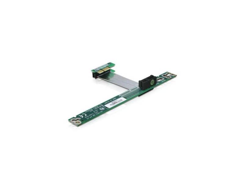 Delock Riser Karte PCI Express x1 > x1 mit flexiblem Kabel 7 cm Computer-Kabel, PCIe x1, PCIe von Delock