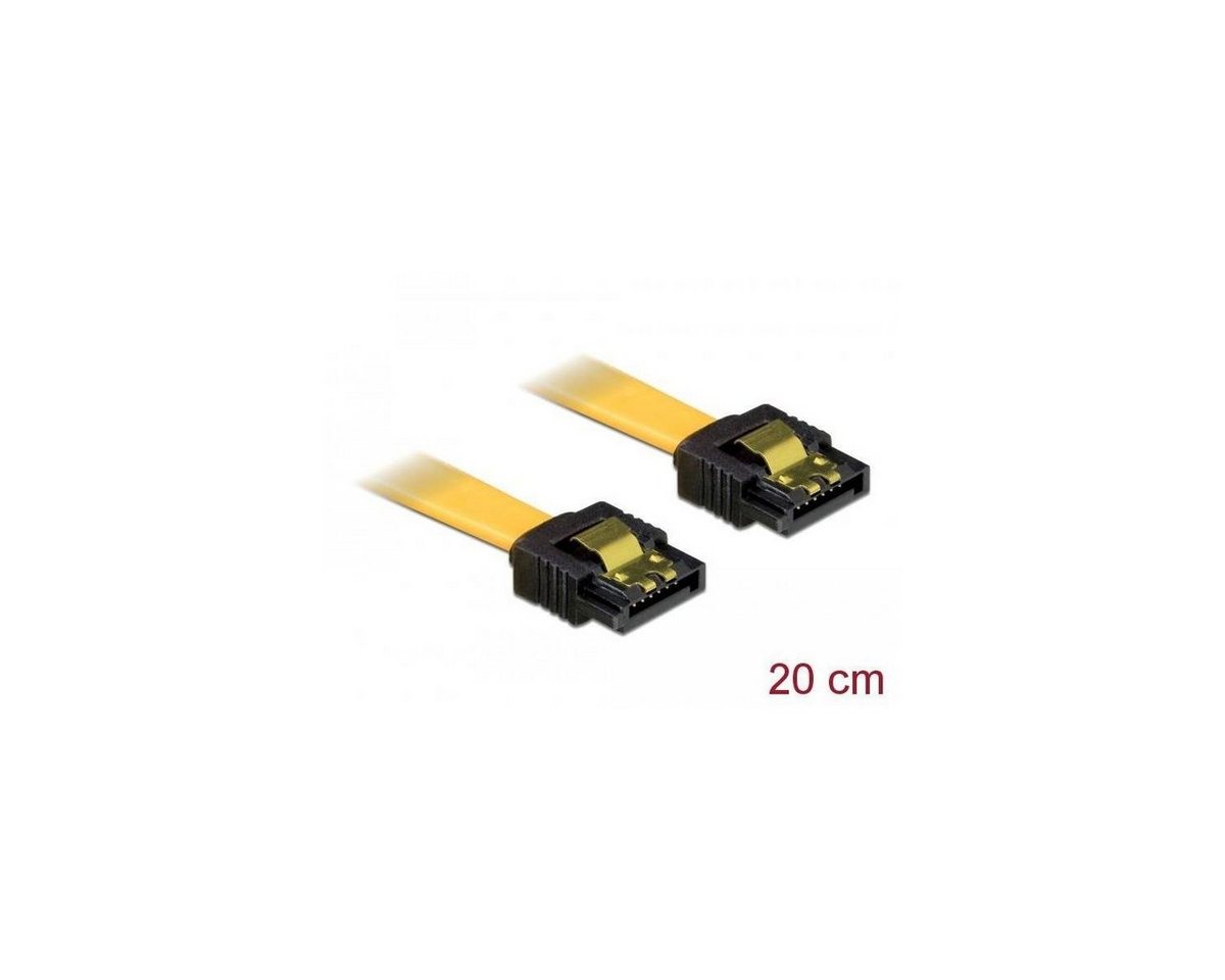 Delock SATA 3 Gb/s Kabel 20 cm, gelb Computer-Kabel von Delock