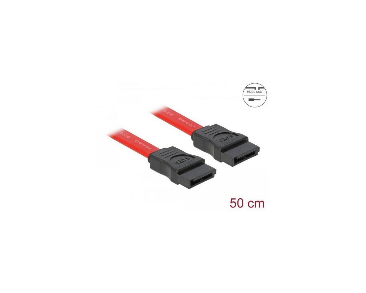 Delock SATA 3 Gb/s Kabel 50 cm rot Computer-Kabel, S-ATA von Delock