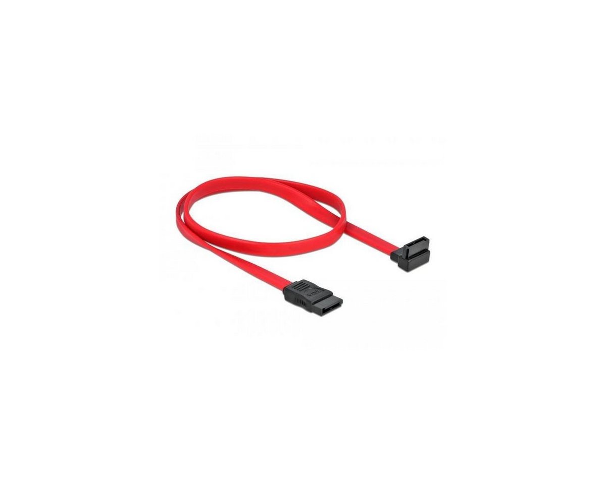 Delock SATA 3 Gb/s Kabel gerade auf oben gewinkelt 50 cm rot Computer-Kabel von Delock