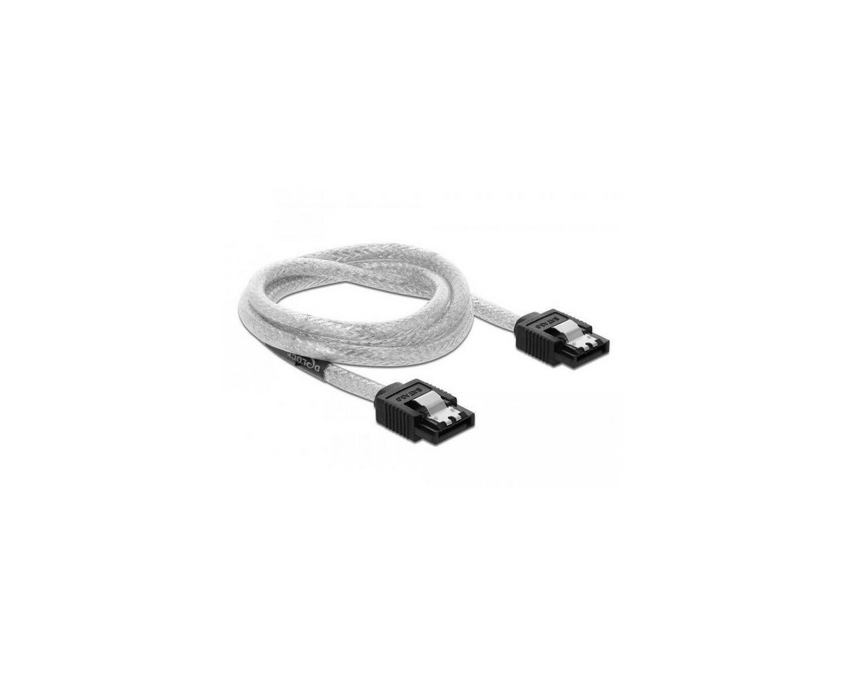 Delock SATA 6 Gb/s Kabel 70 cm transparent Computer-Kabel, S-ATA von Delock