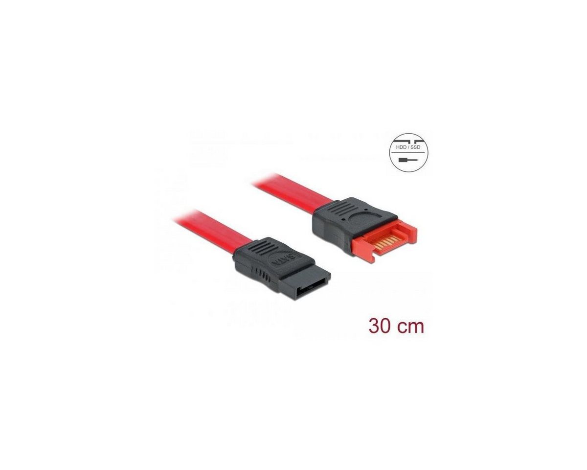 Delock SATA 6 Gb/s Verlängerungskabel 30 cm rot Computer-Kabel von Delock