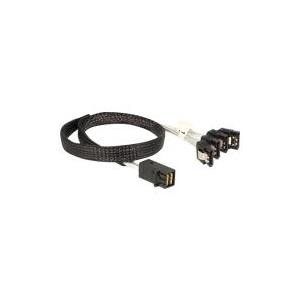 Delock - Serial ATA / SAS-Kabel - SAS 6Gbit/s - 4-Lane - 36-polig 4x Mini SAS HD (SFF-8643) - Serial ATA, 7-polig - 50 cm - verriegelt (83392) von Delock