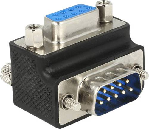 Delock Seriell Adapter [1x D-SUB-Stecker 9pol. - 1x D-SUB-Buchse 9pol.] Schwarz von Delock
