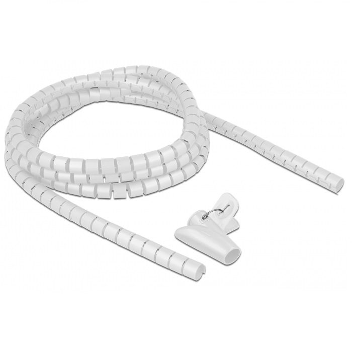 Delock Spiralschlauch mit Einziehwerkzeug 2,5 m x 15 mm weiß Delock Spiralschlauch mit Einziehwerkzeug 2,5 m x 15 mm weiß von Delock