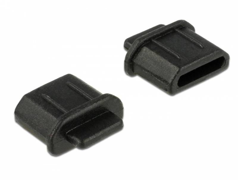 Delock Staubschutz für HDMI micro-D Buchse mit Griff 10 Stück schwarz Adapter von Delock