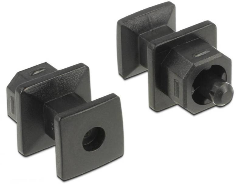 Delock Staubschutz für TOSLINK Buchse mit Griff 10 Stück schwarz Adapter von Delock