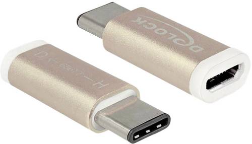 Delock USB 2.0 Adapter [1x USB-C® Stecker - 1x USB 2.0 Buchse Micro-B] 65677 von Delock