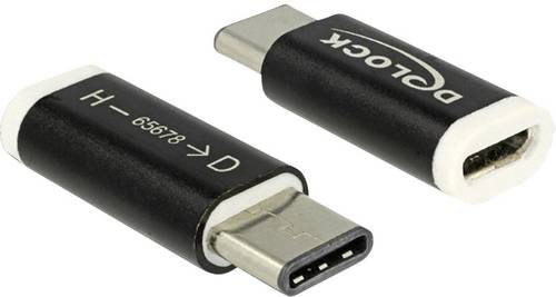 Delock USB 2.0 Adapter [1x USB-C® Stecker - 1x USB 2.0 Buchse Micro-B] 65678 von Delock