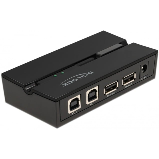 Delock USB 2.0 Switch f. 2 PC an 2Geräte, USB-Umschalter von Delock