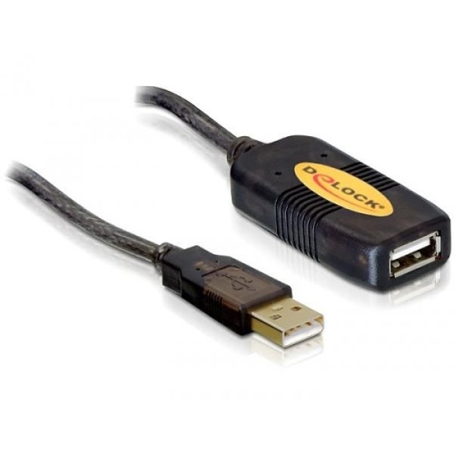 Delock USB 2.0 Verlängerung, aktiv, 10m [Stecker-> Buchse, Bis zu 2 Kabel] von Delock