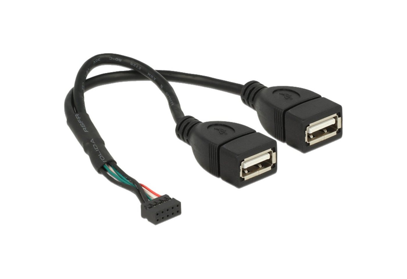 Delock DeLOCK USB 2.0 Y-Kabel, 10 Pin Header > 2x USB-A Computer-Kabel Delock DeLOCK USB 2.0 Y-Kabel, 10 Pin Header > 2x USB-A Computer-Kabel von Delock