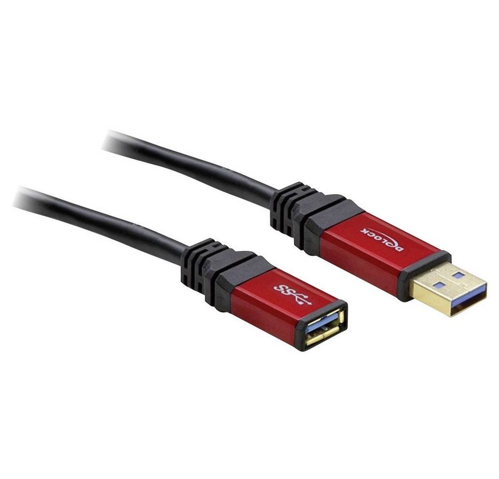 Delock USB 3 Kabel Stecker-A an Buchse-A 5 m USB-Kabel, vergoldete Steckkontakte, UL-zertifiziert von Delock