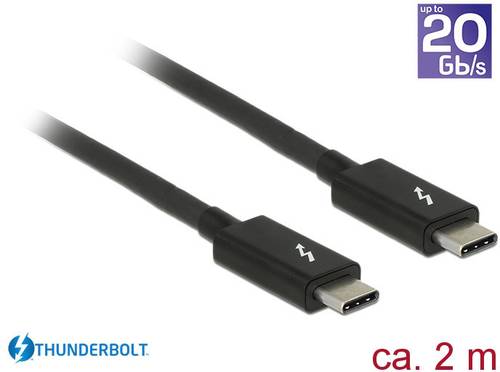 Delock USB Anschlusskabel Thunderbolt™ (USB-C®) Stecker, Thunderbolt™ (USB-C®) Stecker 2.00m S von Delock