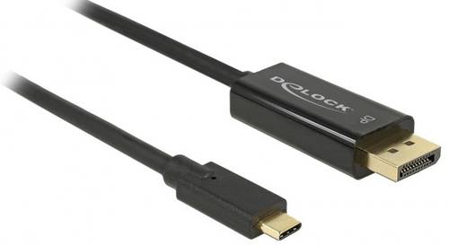 Delock USB-C® / DisplayPort Adapterkabel USB-C® Stecker, DisplayPort Stecker 3.00m Schwarz 85257 v von Delock
