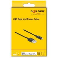 Delock USB Daten- und Ladekabel für iPhone™, iPad™, iPod™ schwarz 1 m von Delock
