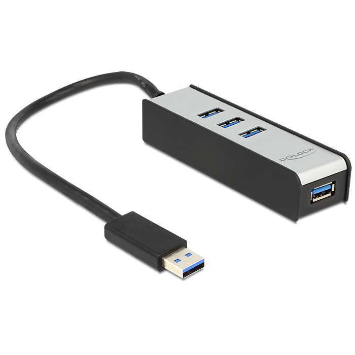 Delock USB-Hub [3.0, 4-Port, Aluline, Plug&Play] von Delock