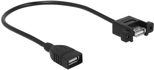 Delock USB-Kabel USB 2.0 USB-A Buchse, USB-A Buchse 0.25m Schwarz 85105 von Delock