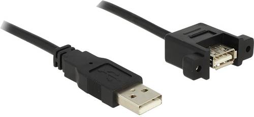 Delock USB-Kabel USB 2.0 USB-A Stecker, USB-A Buchse 1.00m Schwarz 85106 von Delock