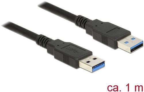Delock USB-Kabel USB 3.2 Gen1 (USB 3.0 / USB 3.1 Gen1) USB-A Stecker, USB-A Stecker 1.00m Schwarz ve von Delock